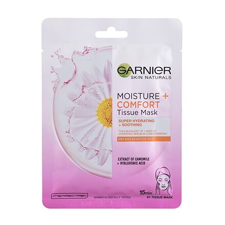 Garnier Skin Naturals Moisture + Comfort hydratační a zklidňující textilní maska pro ženy