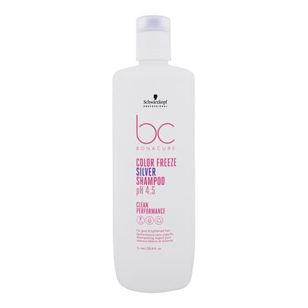 Schwarzkopf Professional BC Bonacure Color Freeze pH 4.5 Shampoo Silver neutralizační šampon pro šedé a zesvětlené vlasy 1000 ml pro ženy