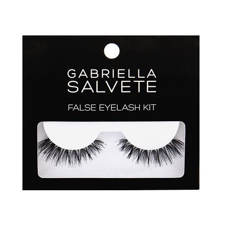 Gabriella Salvete False Eyelash Kit Black : umělé řasy 1 pár + lepidlo na řasy 1 g