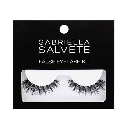Gabriella Salvete False Eyelash Kit odstín Black : umělé řasy 1 pár + lepidlo na řasy 1 g