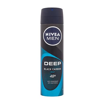Nivea Men Deep Black Carbon Beat 48H deospray antiperspirant 150 ml pro muže