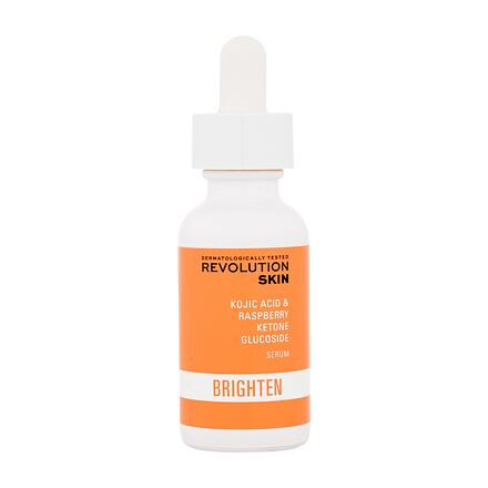 Revolution Skincare Brighten Kojic Acid & Raspberry Ketone Glucoside Serum rozjasňující pleťové sérum proti pigmentovým skvrnám 30 ml pro ženy