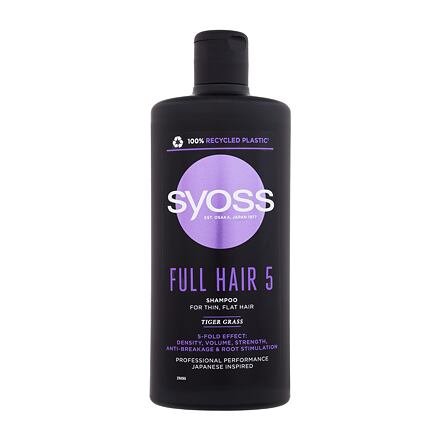 Syoss Full Hair 5 Shampoo šampon s pětinásobným efektem pro slabé a řídnoucí vlasy 440 ml pro ženy