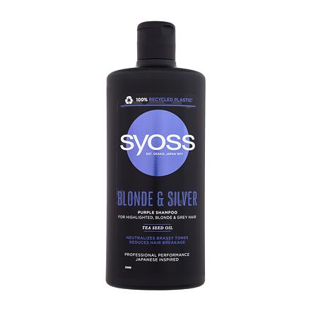 Syoss Blonde & Silver Purple Shampoo šampon pro blond a šedivé vlasy 440 ml pro ženy