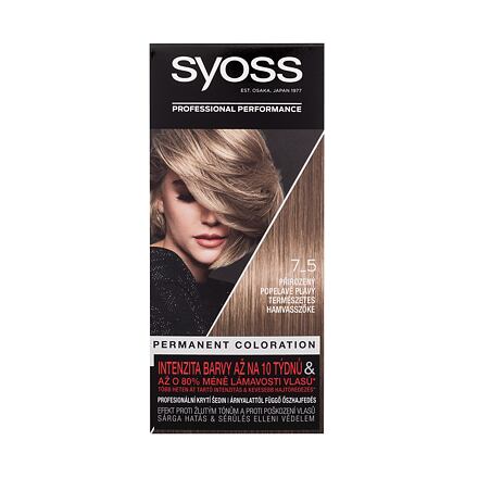 Syoss Permanent Coloration permanentní barva na vlasy 50 ml odstín 7-5 Natural Ashy Blond pro ženy
