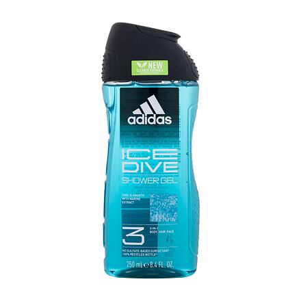 Adidas Ice Dive Shower Gel 3-In-1 New Cleaner Formula osvěžující sprchový gel 250 ml pro muže