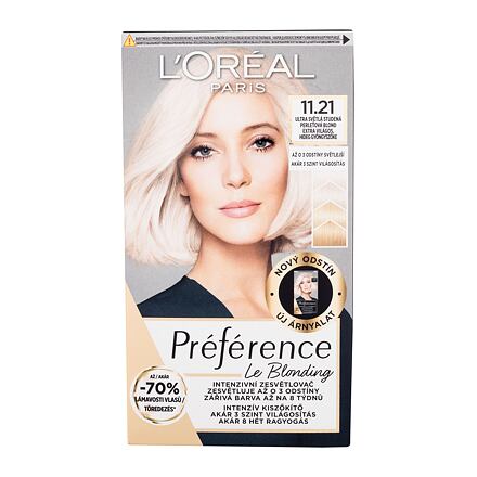 L'Oréal Paris Préférence Le Blonding intenzivní zesvětlovač blond vlasů odstín 11.21 Ultra Light Cold Pearl Blonde pro ženy