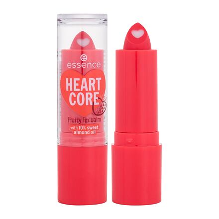 Essence Heart Core Fruity Lip Balm vyživující balzám na rty 3 g odstín 02 Sweet Strawberry