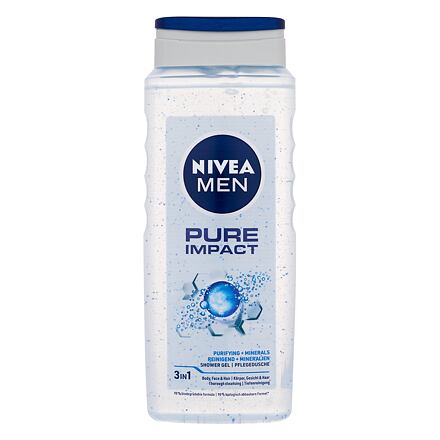 Nivea Men Pure Impact sprchový gel na tělo, obličej a vlasy 500 ml pro muže
