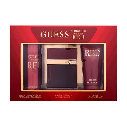 GUESS Seductive Homme Red : EDT 100 ml + deodorant 226 ml + sprchový gel 200 ml pro muže