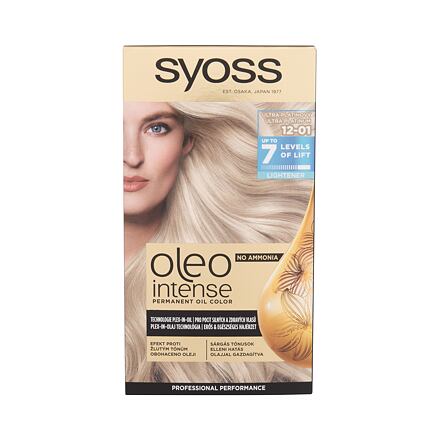 Syoss Oleo Intense Permanent Oil Color permanentní olejová barva na vlasy bez amoniaku 50 ml odstín 12-01 Ultra Platinum pro ženy