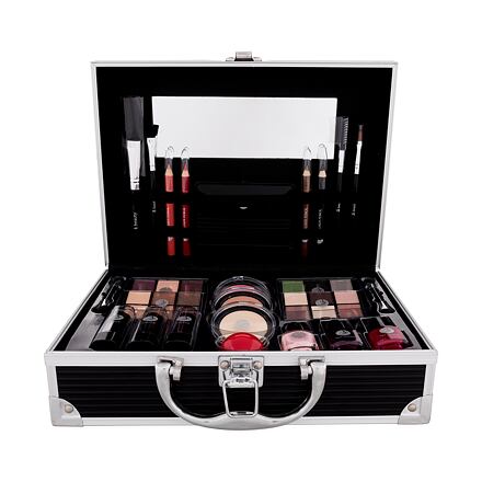 2K All About Beauty Train Case Black kufřík dekorativní kosmetiky 60.2 g