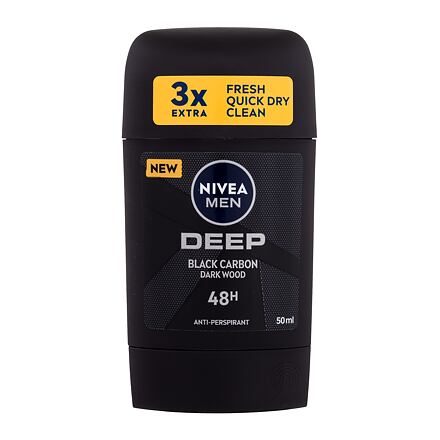 Nivea Men Deep Black Carbon 48H deostick antiperspirant 50 ml pro muže