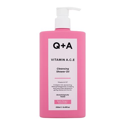 Q+A Vitamin A.C.E Cleansing Shower Oil zklidňující, omlazující a čisticí sprchový olej 250 ml pro ženy