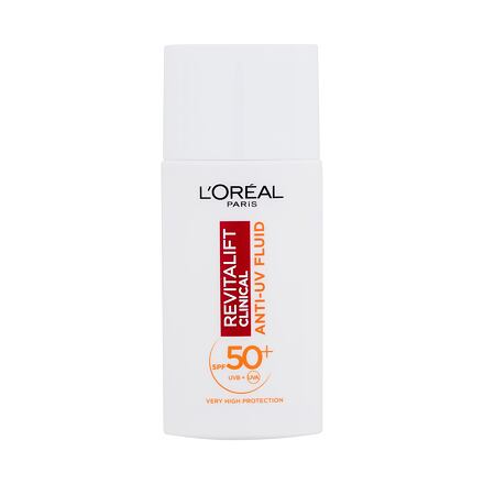 L'Oréal Paris Revitalift Clinical Anti-UV Fluid SPF50+ antioxidační denní pleťový fluid s uv ochranou 50 ml pro ženy