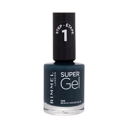 Rimmel London Super Gel STEP1 gelový lak na nehty 12 ml odstín 068 Beach House Blue