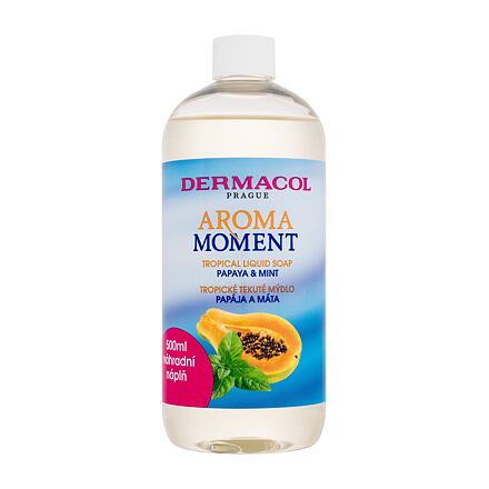 Dermacol Aroma Moment Papaya & Mint Tropical Liquid Soap osvěžující tekuté mýdlo na ruce náplň 500 ml unisex
