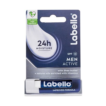 Labello Men Active 24h Moisture Lip Balm SPF15 hydratační balzám na rty 4.8 g