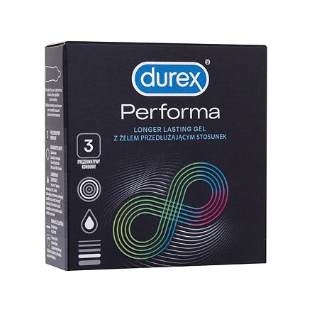 Durex Performa kondomy se silikonovým lubrikantem performa pro oddálení ejakulace 3 ks