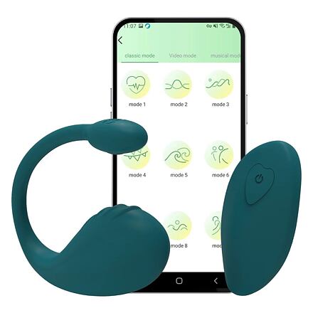Sexy Elephant Mia App vibrační vajíčko s dálkovým ovládáním a mobilní aplikací odstín modrá