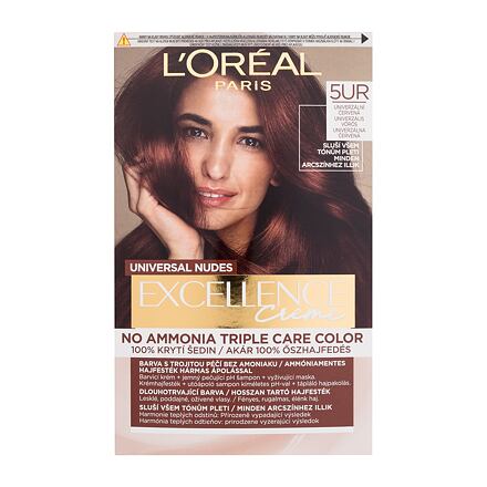 L'Oréal Paris Excellence Creme Triple Protection barva na vlasy na barvené vlasy na všechny typy vlasů 48 ml odstín 5UR Universal Red pro ženy