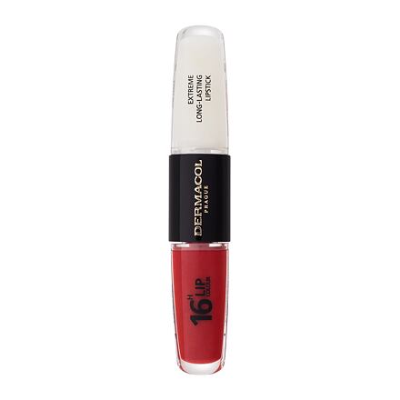Dermacol 16H Lip Colour Extreme Long-Lasting Lipstick dlouhotrvající rtěnka a lesk na rty 2v1 8 ml odstín 4
