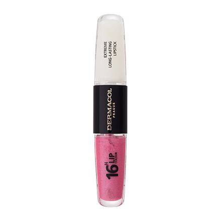 Dermacol 16H Lip Colour Extreme Long-Lasting Lipstick dlouhotrvající rtěnka a lesk na rty 2v1 8 ml odstín 15