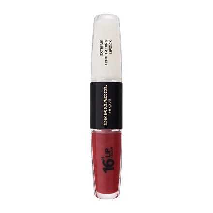 Dermacol 16H Lip Colour Extreme Long-Lasting Lipstick dlouhotrvající rtěnka a lesk na rty 2v1 8 ml odstín 20