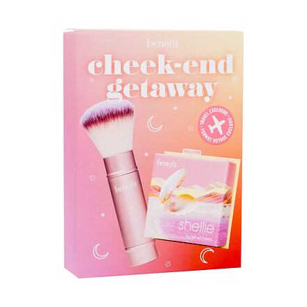 Benefit Shellie Blush Cheek-End Getaway odstín Warm Seashell-Pink : tvářenka Shellie Blush 6 g + kosmetický štětec Multitasking Cheek Brush 1 ks
