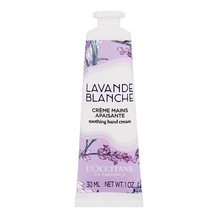 L'Occitane Lavande Blanche zklidňující krém na ruce s levandulovým olejem 30 ml pro ženy