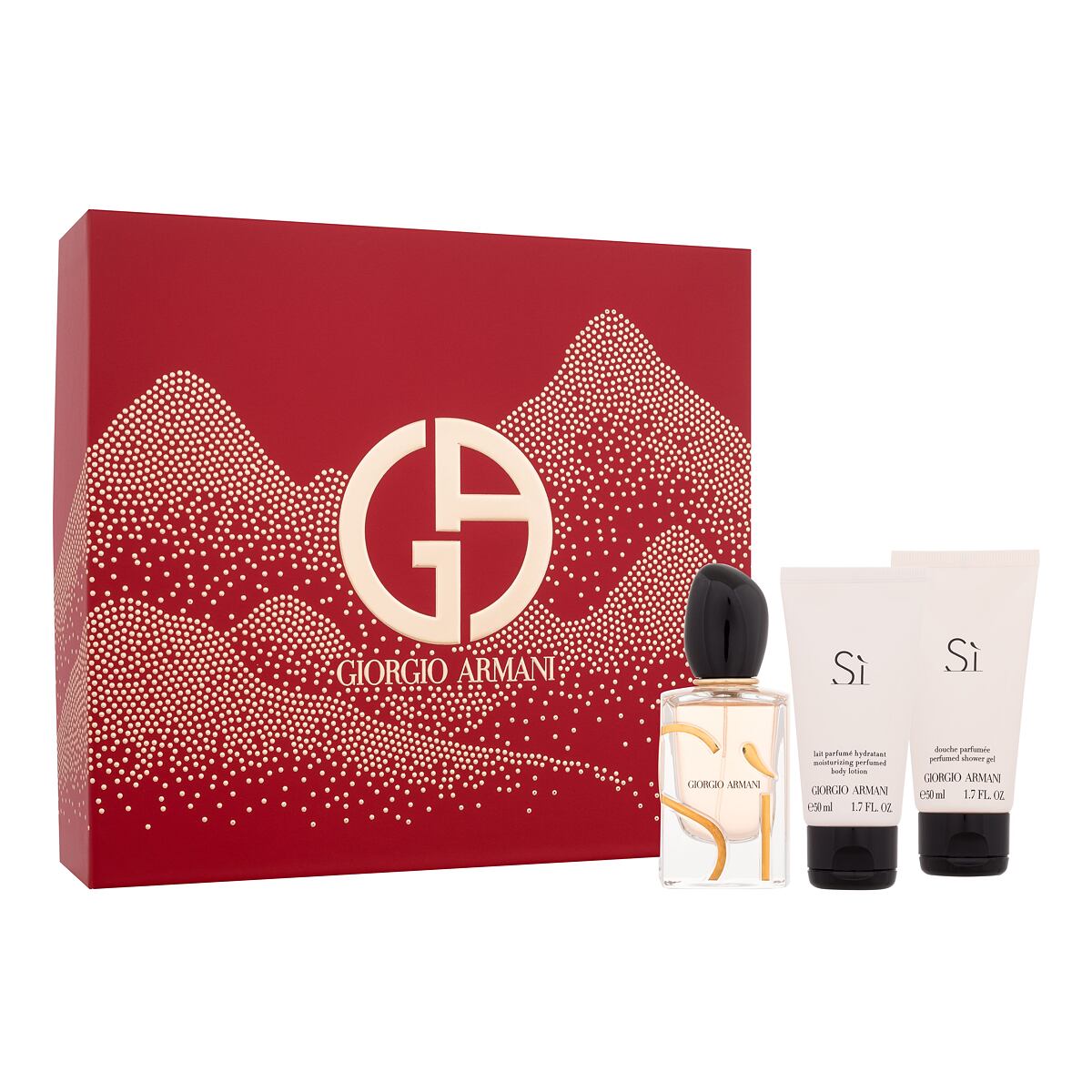Giorgio Armani Sì dárková sada parfémovaná voda 50 ml + tělové mléko 50 ml + sprchový gel 50 ml pre ženy