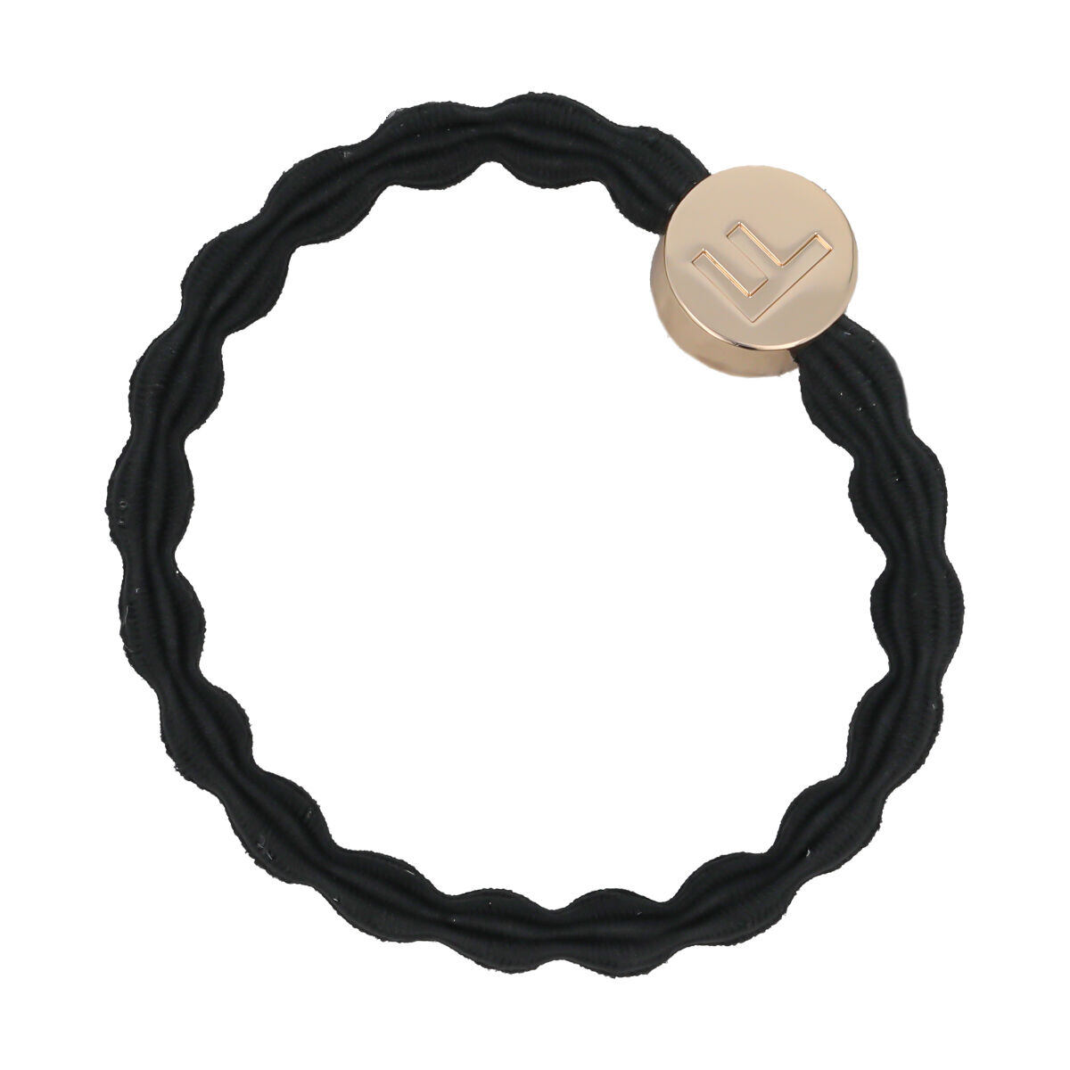 By Eloise London Letter Charms Gold F náramek / gumička do vlasů 1 ks odstín black unisex