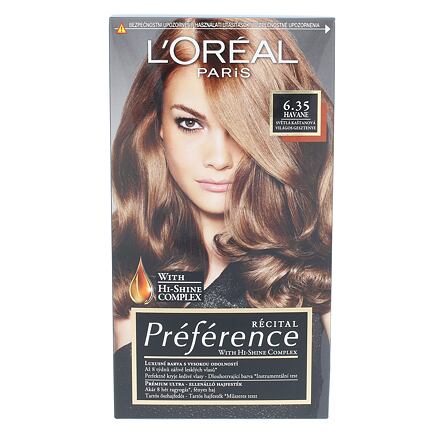 L'Oréal Paris Préférence Récital barva na vlasy 60 ml odstín 6.35 Havane pro ženy