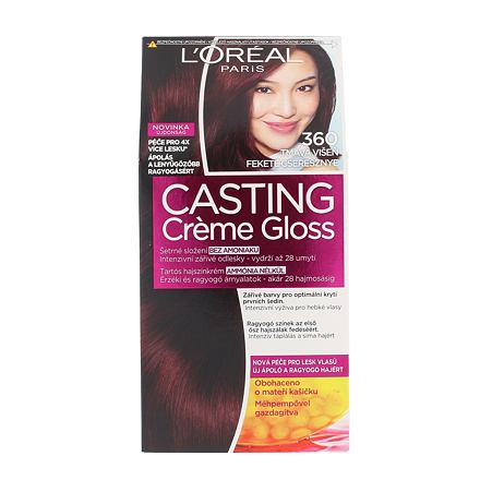 L'Oréal Paris Casting Creme Gloss barva na vlasy na barvené vlasy na všechny typy vlasů 48 ml odstín 360 Black Cherry pro ženy