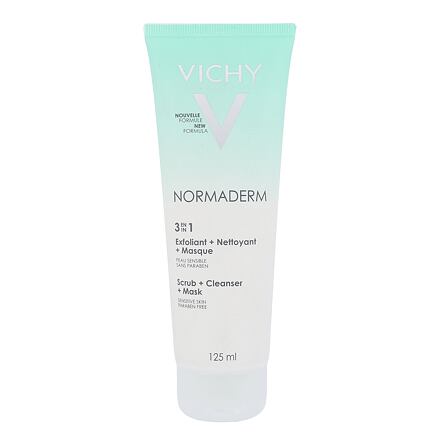 Vichy Normaderm 3in1 Scrub + Cleanser + Mask přípravek pro čištění problematické pleti 125 ml pro ženy