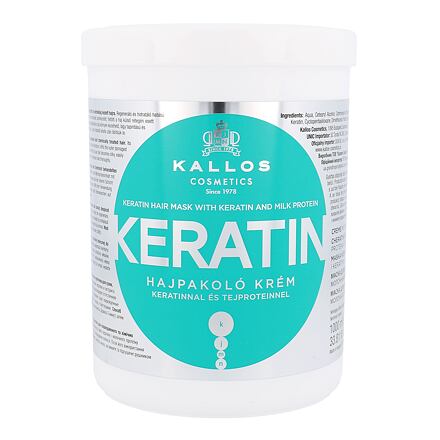 Kallos Cosmetics Keratin regenerační maska na vlasy s keratinem 1000 ml pro ženy