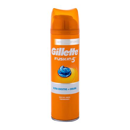 Gillette Fusion5 Ultra Sensitive + Cooling pěna na holení pro velmi citlivou pokožku 200 ml pro muže