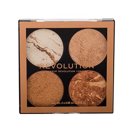 Makeup Revolution London Cheek Kit paletka vysoce pigmentovaných rozjasňovačů a bronzerů 8,8 g 8.8 g odstín don´t hold back