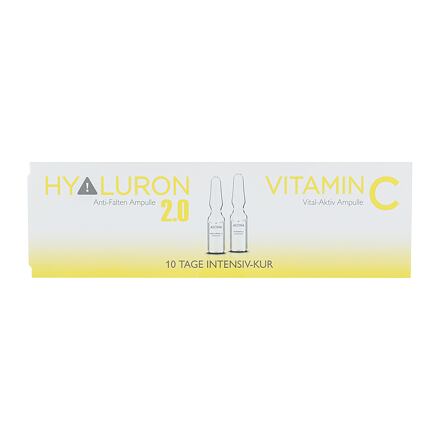 ALCINA Hyaluron 2.0 + Vitamin C Ampulle : regenerační kúra 5 x 1 ml + regenerační kúra Vitamin C 5 x 1 ml pro ženy