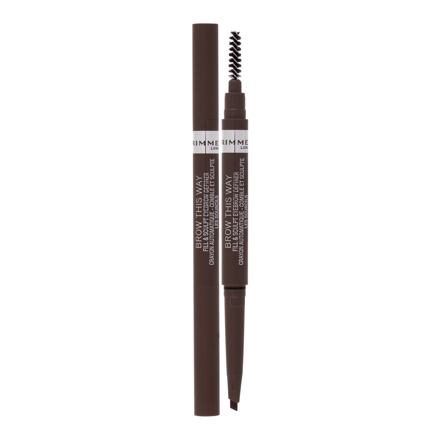 Rimmel London Brow This Way Fill & Sculpt precizní tužka na obočí s kartáčkem 0.25 g odstín 002 medium brown