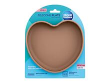 Nádobí Canpol babies Silicone Suction Plate Heart Beige 300 ml