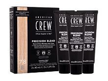 Barva na vlasy American Crew Precision Blend Natural Grey Blending Hair Color 3x40 ml 7/8 Light Claro Clair Blond