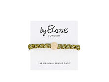 Gumička na vlasy By Eloise London Woven Gold Circle Olive Green 1 ks