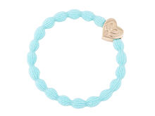 Gumička na vlasy By Eloise London Gold Heart Turquoise 1 ks Turquoise