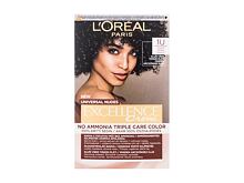 Barva na vlasy L'Oréal Paris Excellence Creme Triple Protection No Ammonia 48 ml 1U Black poškozená krabička