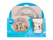 Nádobí Canpol babies Bonjour Paris Tableware Set Beige 300 ml poškozená krabička