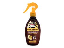 Opalovací přípravek na tělo Vivaco Sun Argan Bronz Oil Tanning Milk SPF20 200 ml