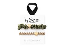 Gumička na vlasy By Eloise London Bangle Set Gold & Olive 1 ks