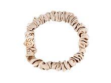 Gumička na vlasy By Eloise London Skinny Silk Scrunchie Gold Heart 1 ks Sand