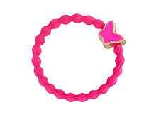 Gumička na vlasy By Eloise London Gold Butterfly 1 ks Fuchsia